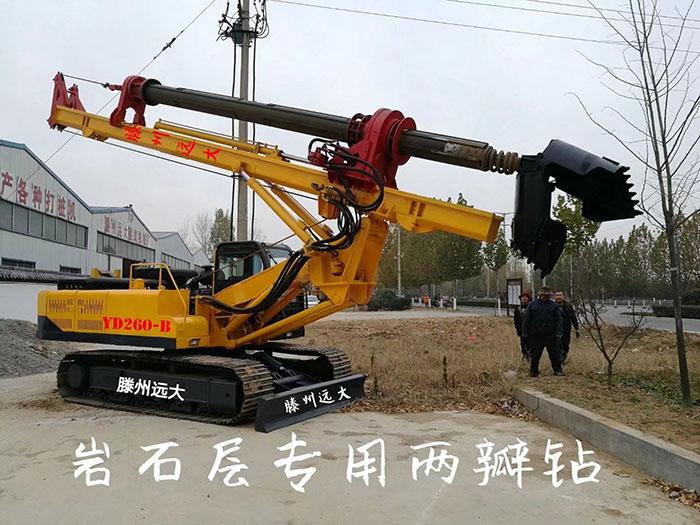 岩石層專用九一香蕉视频网站，鑽頭為兩瓣鑽，打樁深度30米，支持定做